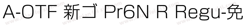 A-OTF 新ゴ Pr6N R Regu字体转换